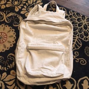 4/$20 white denim backpack NWOT